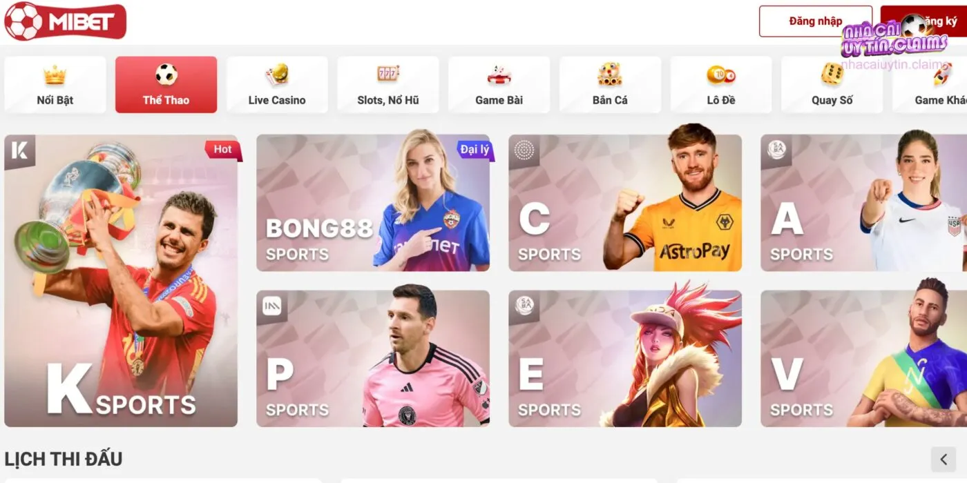 Các sảnh cá độ bóng đá hấp dẫn tại nhà cái