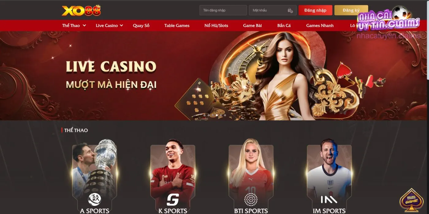 Giao diện nhà cái đơn giản, thiện với người dùng