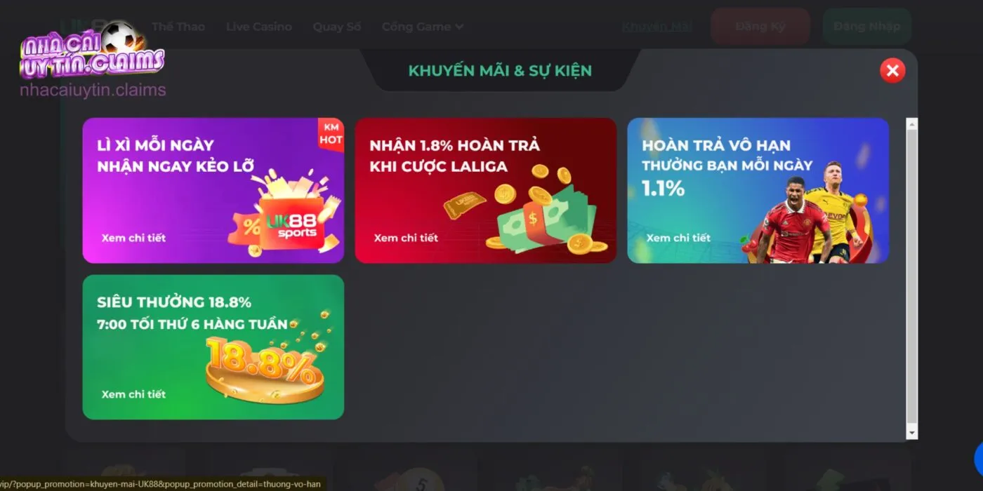 Những chương trình khuyến mãi hấp dẫn tại nhà cái