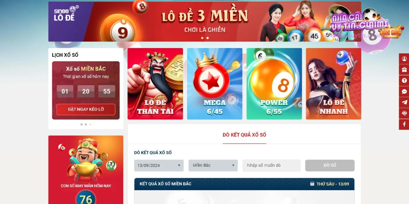 Sảnh Lô Đề Trực Tuyến Tại Nhà Cái SIN88